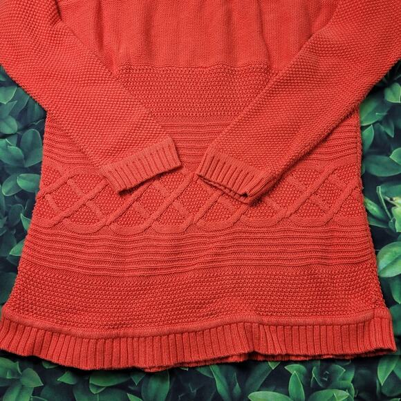 Talbots Petites Coral Nautical Anchor Tunic Sweater size XLP Petite - Picture 8 of 11